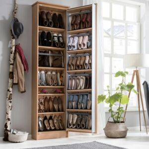 Der Schuhschrank 230 x 60 cm in Ellmau Buche bietet Patz für bis zu 43 Paar Schuhe